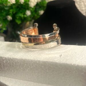 Tri-tone cuff bracelet